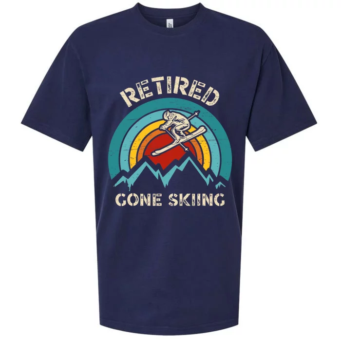 Retired Gone Skiing For An Alpine Skier Sueded Cloud Jersey T-Shirt