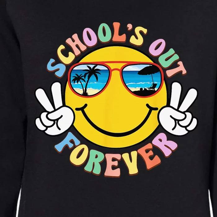 Retro Groovy School's Out Forever Retired Teacher Retirement Womens California Wash Sweatshirt