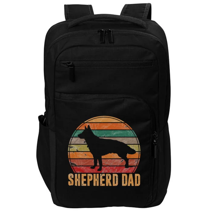 Retro German Shepherd Dad Gift Dog Owner Pet Shepard Father Impact Tech Backpack