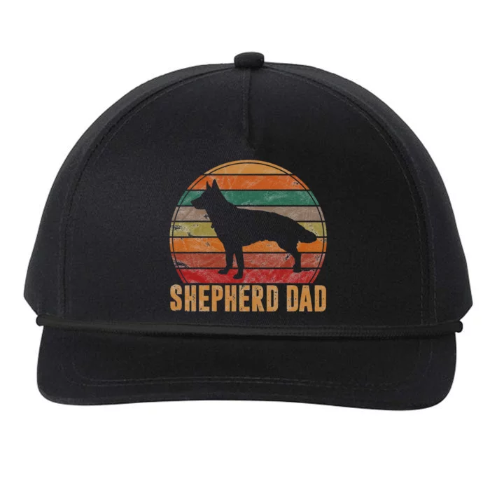 Retro German Shepherd Dad Gift Dog Owner Pet Shepard Father Snapback Five-Panel Rope Hat