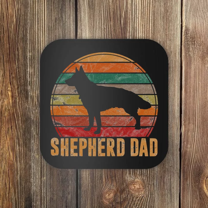 Retro German Shepherd Dad Gift Dog Owner Pet Shepard Father Coaster