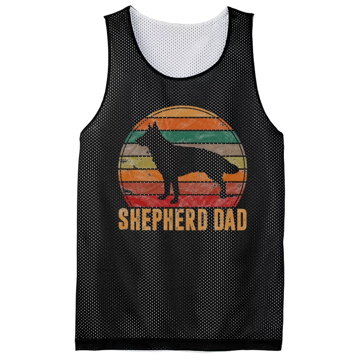 Retro German Shepherd Dad Gift Dog Owner Pet Shepard Father Mesh Reversible Basketball Jersey Tank