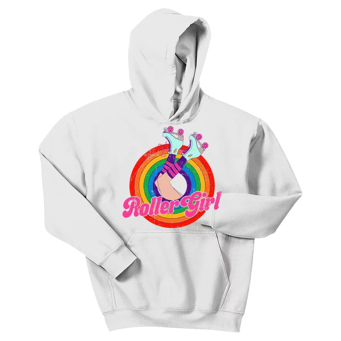 Roller Girl Skater Skating Retro Vintage Kids Hoodie