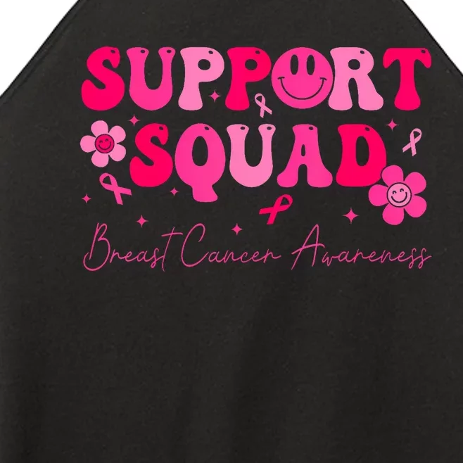 Retro Groovy Support Squad Breast Cancer Awareness Women’s Perfect Tri Rocker Tank