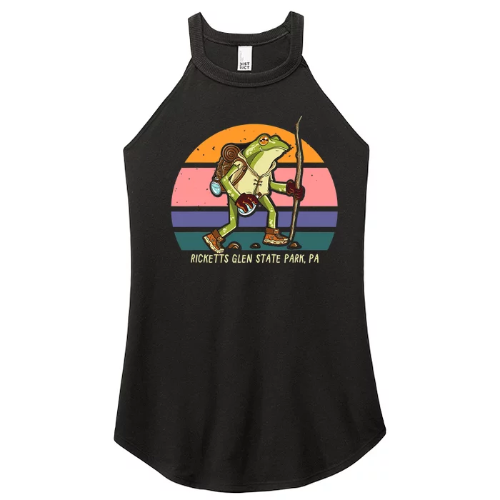 Ricketts Glen State Park Pennsylvania Hiking Frog Walking Women’s Perfect Tri Rocker Tank