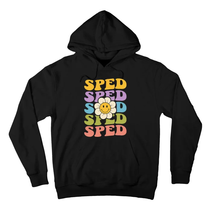 Retro Groovy SPED Teachers Back to School SPED Hoodie