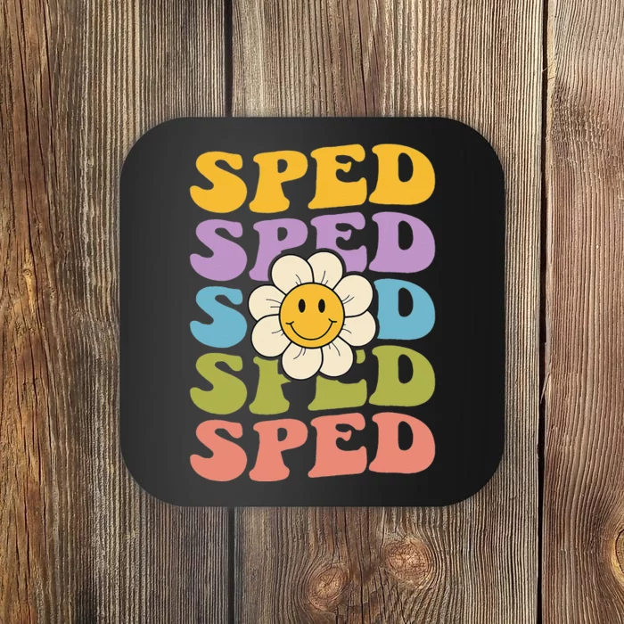 Retro Groovy SPED Teachers Back to School SPED Coaster