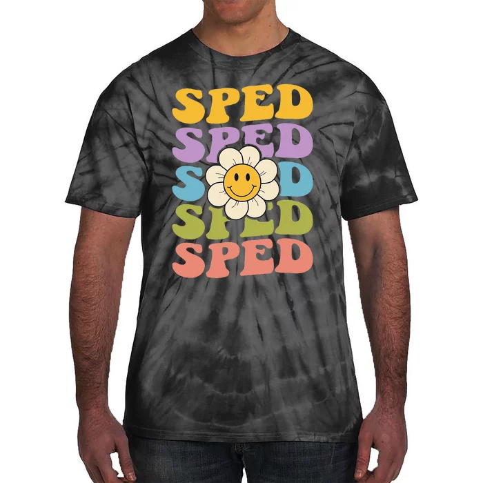 Retro Groovy SPED Teachers Back to School SPED Tie-Dye T-Shirt