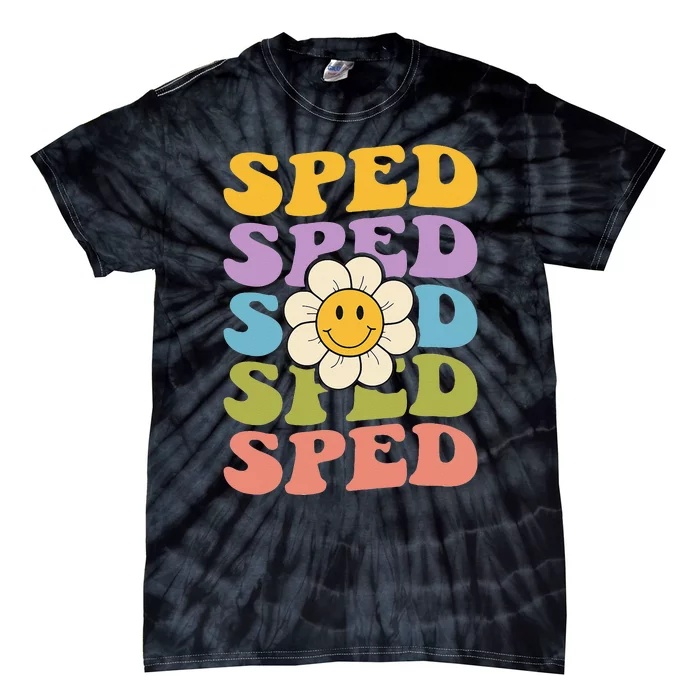 Retro Groovy SPED Teachers Back to School SPED Tie-Dye T-Shirt