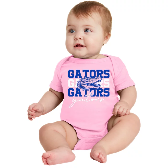 Retro Gators School Sports Name Team Baby Bodysuit