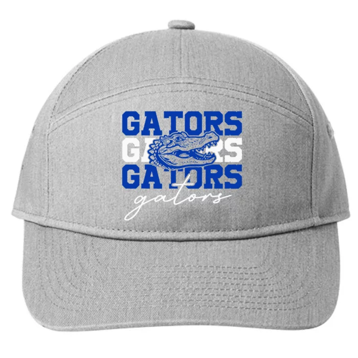 Retro Gators School Sports Name Team 7-Panel Snapback Hat