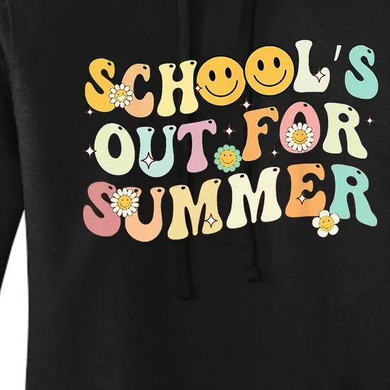 Retro Groovy School's Out For Summer Graduation Teacher Women's Pullover Hoodie