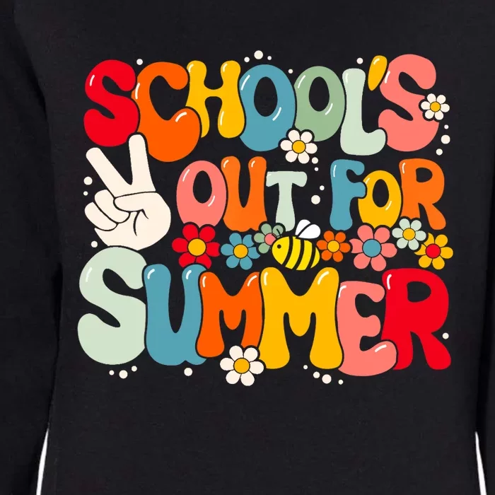 Retro Groovy School's Out For Summer Graduation Teacher Womens California Wash Sweatshirt