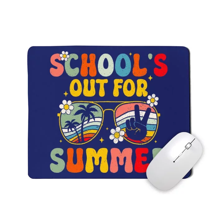 Retro Groovy SchoolS Out For Summer Graduation Teacher Mousepad