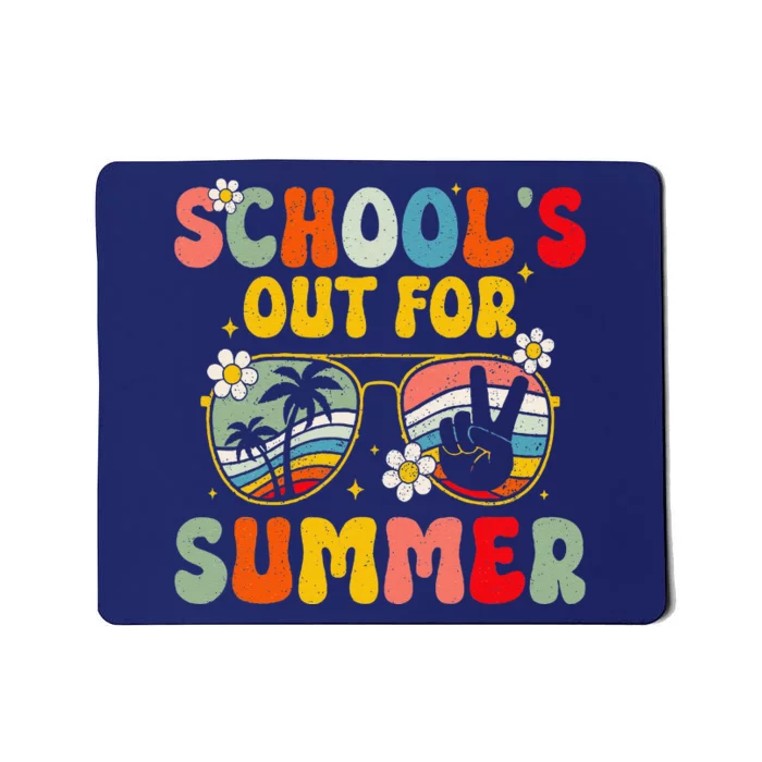 Retro Groovy SchoolS Out For Summer Graduation Teacher Mousepad