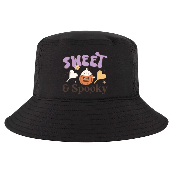 Retro Groovy Sheet & Spooky Funny Pumpkin Halloween Gift Cool Comfort Performance Bucket Hat