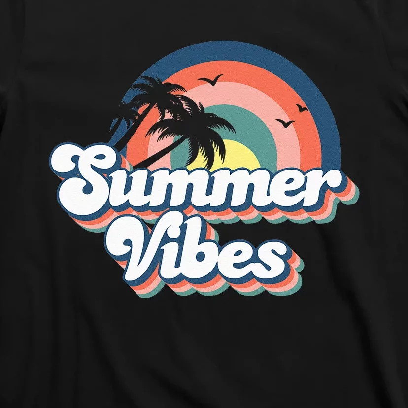 Retro Groovy Summer Vibes Summer Vacation T-Shirt