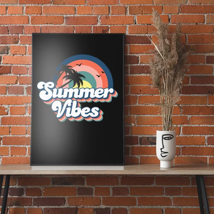 Retro Groovy Summer Vibes Summer Vacation Poster