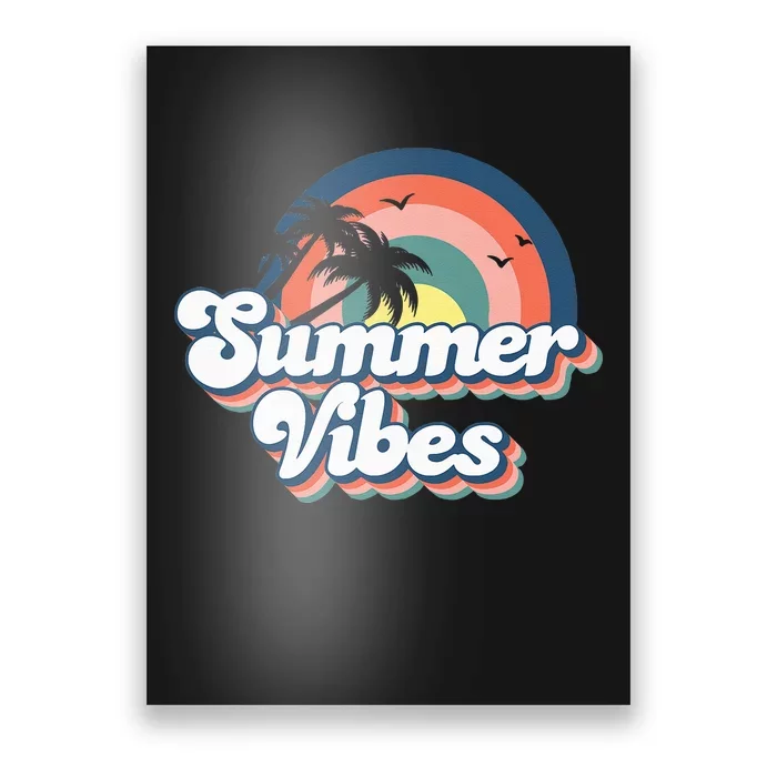 Retro Groovy Summer Vibes Summer Vacation Poster