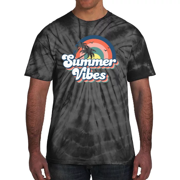 Retro Groovy Summer Vibes Summer Vacation Tie-Dye T-Shirt