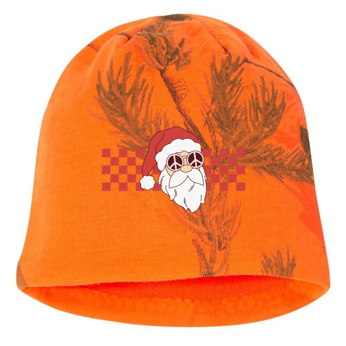 Retro Groovy Santa Claus Christmas Kati - Camo Knit Beanie