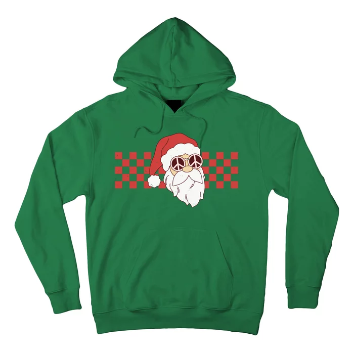 Retro Groovy Santa Claus Christmas Hoodie