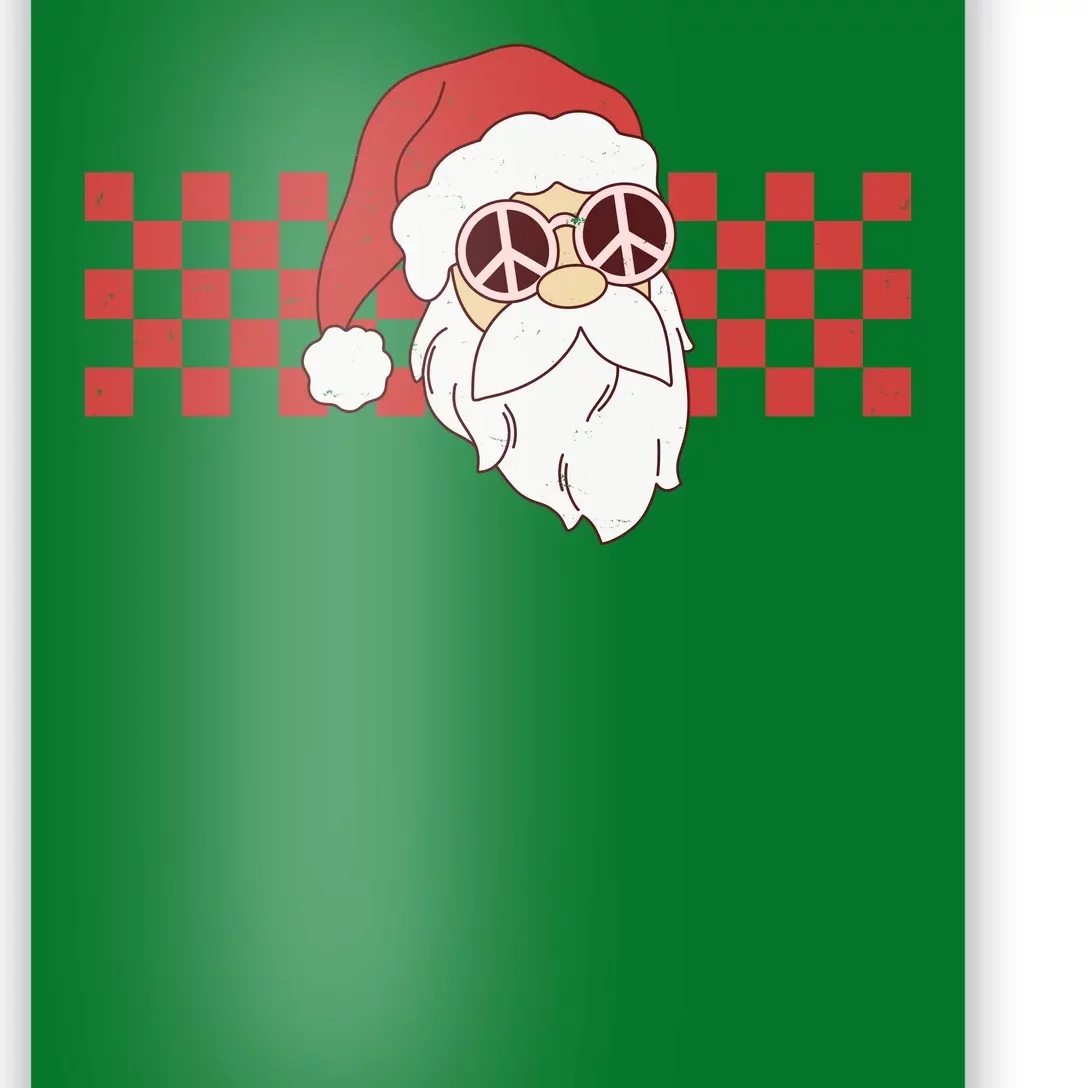 Retro Groovy Santa Claus Christmas Poster