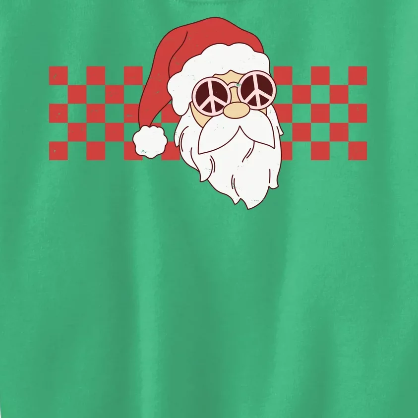 Retro Groovy Santa Claus Christmas Kids Sweatshirt