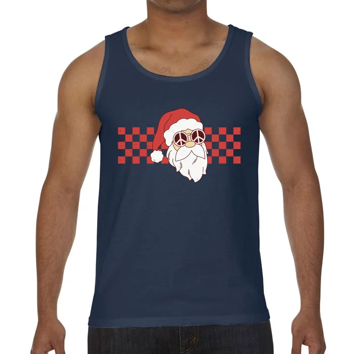 Retro Groovy Santa Claus Christmas Comfort Colors® Tank Top