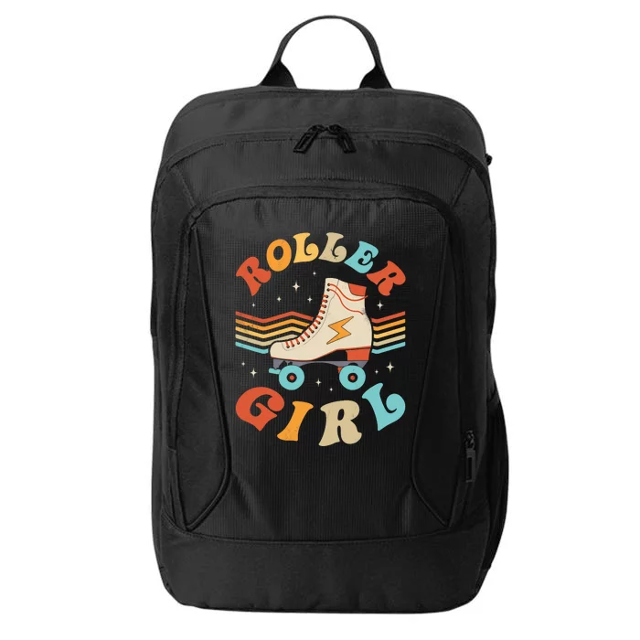 Roller Girl Skater Skating Retro Vintage 70s 80s Skates City Backpack