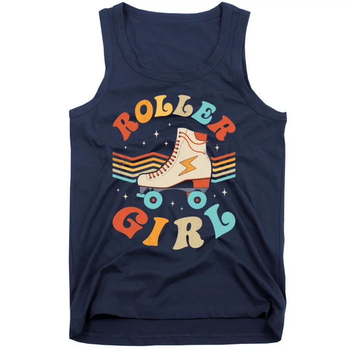 Roller Girl Skater Skating Retro Vintage 70s 80s Skates Tank Top