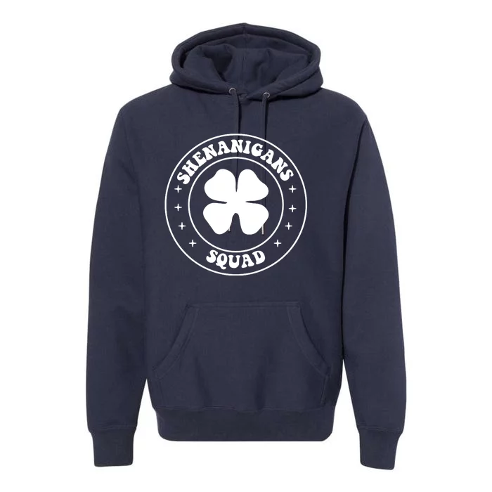 Retro Groovy Shenanigans Squad Saint Patricks Day Premium Hoodie