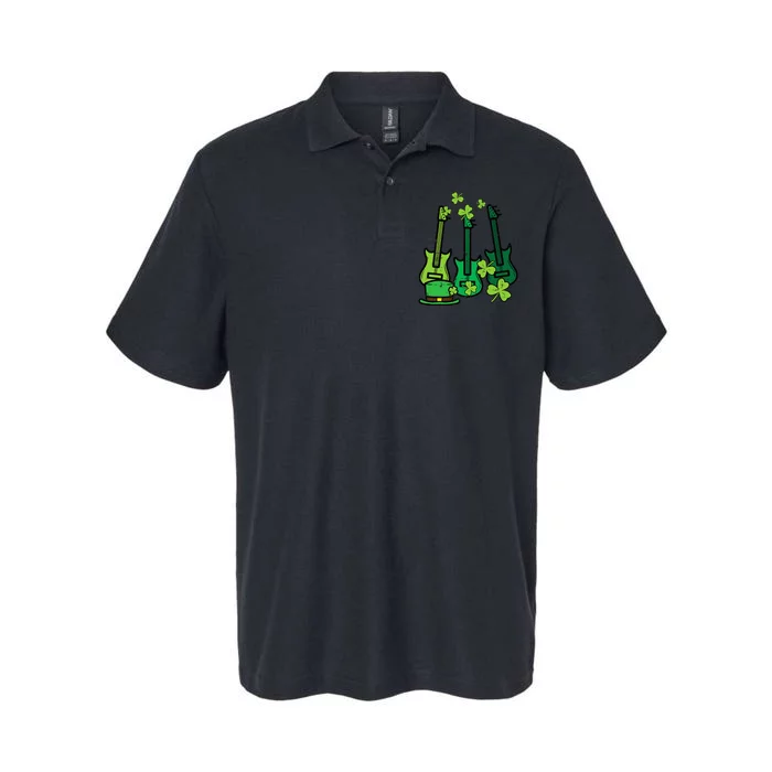 Rocker Guitar Saint Paddys Band St Patrick Day Softstyle Adult Sport Polo