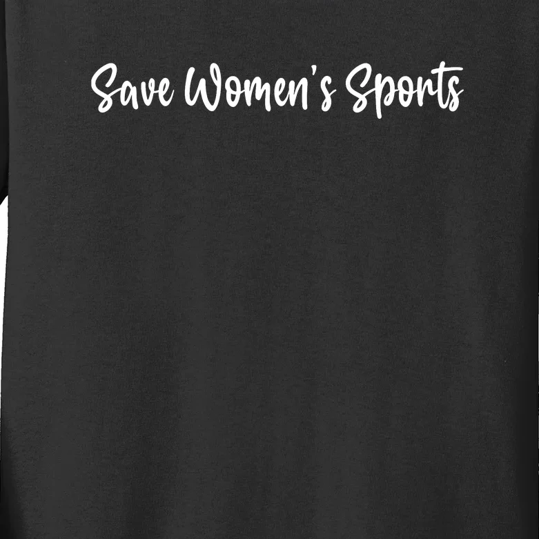 Save Womens Sports Riley Gaines Kids Long Sleeve Shirt