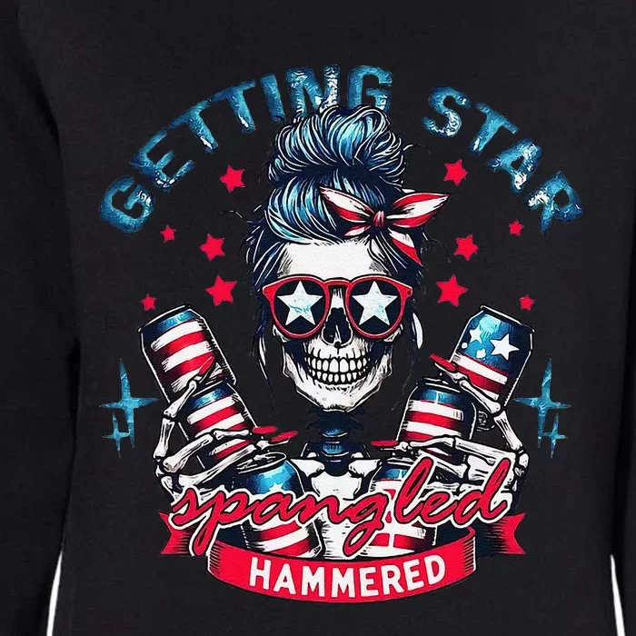 Retro Getting Star Spangled Hammered America 4th Of July Gift Womens California Wash Sweatshirt