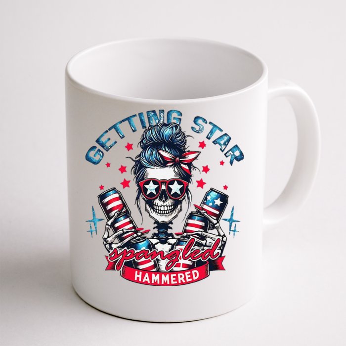 Retro Getting Star Spangled Hammered America 4th Of July Gift Front & Back Coffee Mug