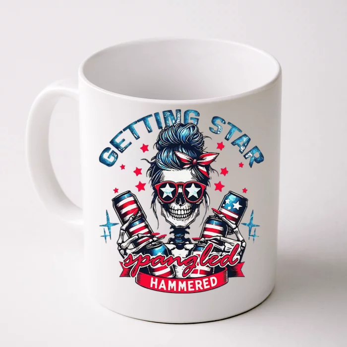 Retro Getting Star Spangled Hammered America 4th Of July Gift Front & Back Coffee Mug