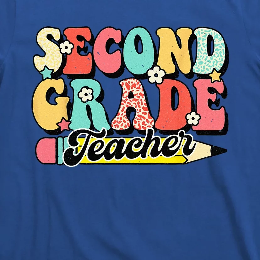 Retro Groovy Second Grade Teacher First Day 2nd Grade T-Shirt