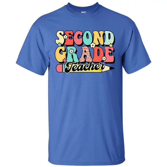 Retro Groovy Second Grade Teacher First Day 2nd Grade Tall T-Shirt