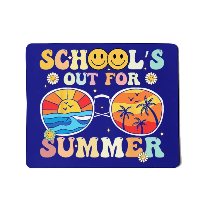 Retro Groovy School's Out For Summer Graduation Teacher Mousepad