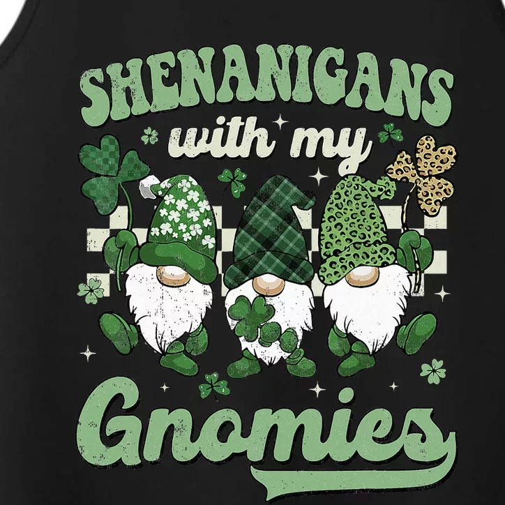 Retro Groovy St Patricks Day Shenanigans With My Gnomies Performance Tank