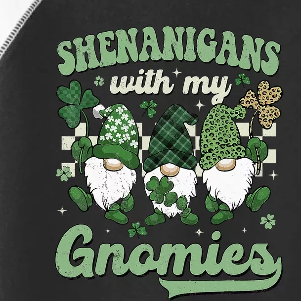 Retro Groovy St Patricks Day Shenanigans With My Gnomies Toddler Fine Jersey T-Shirt