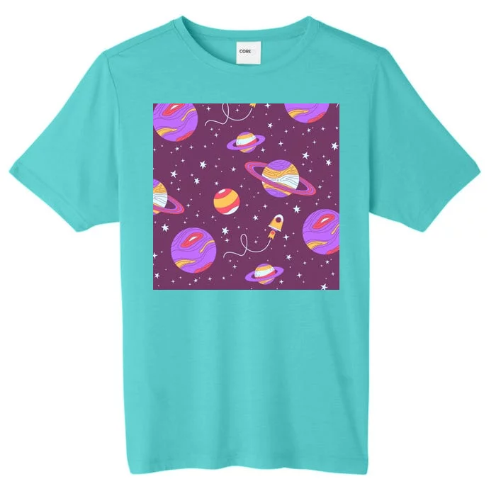 Retro Galaxy Spaceship ChromaSoft Performance T-Shirt