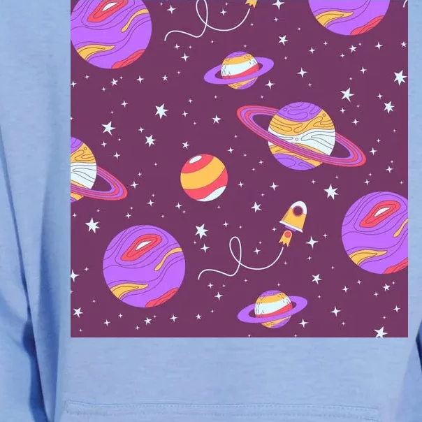 Retro Galaxy Spaceship Unisex Surf Hoodie