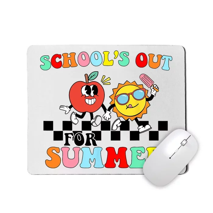 Retro Groovy School's Out For Summer Graduation Teacher Mousepad