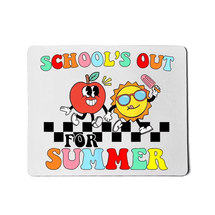 Retro Groovy School's Out For Summer Graduation Teacher Mousepad