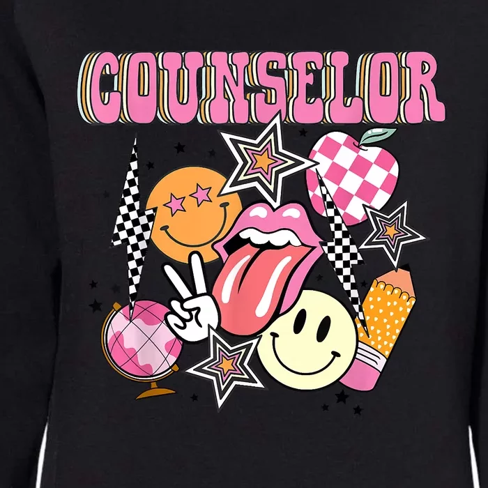 Retro Groovy School Counselor Appreciation Back To School Womens California Wash Sweatshirt