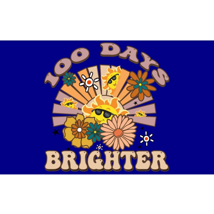 Retro Groovy Sunshine 100 Days Brighter Meaningful Gift Bumper Sticker