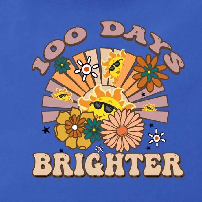 Retro Groovy Sunshine 100 Days Brighter Meaningful Gift Zip Tote Bag