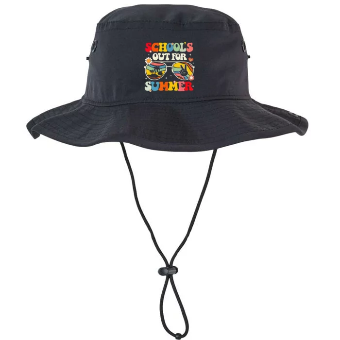 Retro Groovy School's Out For Summer Graduation Teacher Legacy Cool Fit Booney Bucket Hat